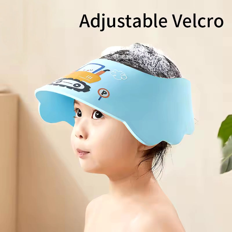 Baby Shower Soft Cap Adjustable Hair Wash Hat for Kids